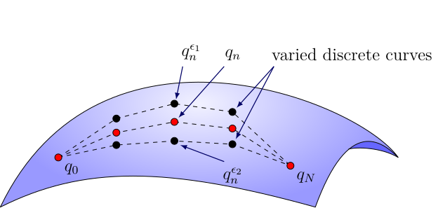Variations of the discrete trajectory